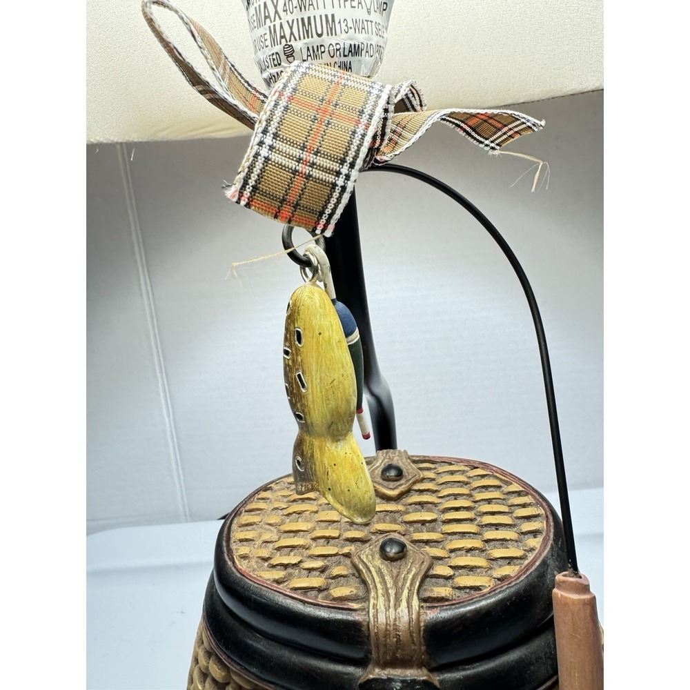 BLACK FOREST DECOR Fishing Creel Accent Lamp - Rustic Lodge Table Lamp 2016 - Picture 6 of 16